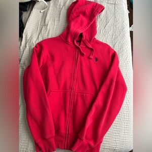 U.S. Polo Assn. Red Hoodie Jacket